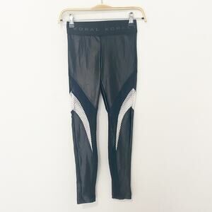 Koral Emblem Infinity Black Shimmer Leggings Size Small
